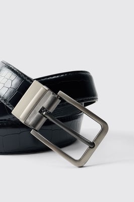 Faux Croc PU Textured Belt