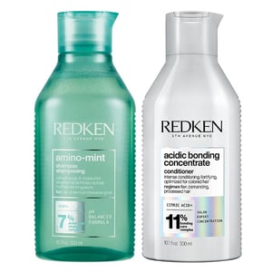 Redken Amino Mint Shampoo 300ml & Acidic Bonding Concentrate Conditioner 300ml
