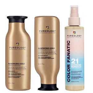 Pureology Nanoworks Shampoo 266ml, Nanoworks Conditioner 266ml & Color Fanatic Multi-tasking Spray 200mlpack