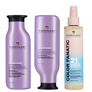 Pureology Hydrate Sheer Shampoo 266ml, Hydrate Sheer Conditioner 266ml & Color Fanatic Multi-tasking Spray 200ml