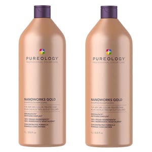 Pureology Nanoworks Gold Shampoo 1000ml Supersize Double Pack Worth £158
