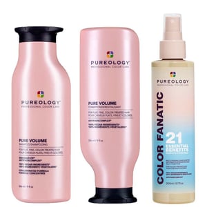 Pureology Pure Volume Shampoo 266ml, Pure Volume Conditioner & Color Fanatic Multi-tasking Spray 200ml Pack