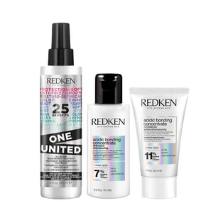 Redken One United Treatment 150ml, Acidic Bonding Concentrate Shampoo 75ml And Conditioner 50ml