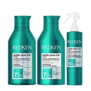 Redken Acidic Grow Full System Densifying Shampoo 300ml, Conditioner 300ml And Instant Densifying Spray 200ml Pack