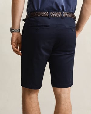 Slim Fit Chino Shorts in Dark Blue