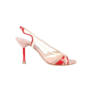 Prada Tri-color Slingback Heel Sandals - '10s