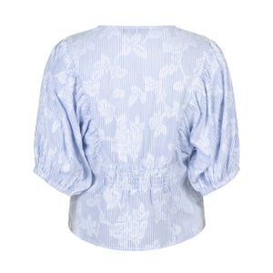 Red Button Blouse korte mouw srb4838