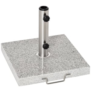 4goodz Outsunny parasolvoet 28kg verrijdbaar marmer/rvs 42x42x36cm