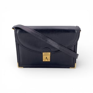 Gucci Vintage läderaxelväska