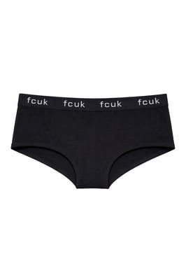Grey 7 Pack Cotton Fcuk Ladies Hipster Full Briefs