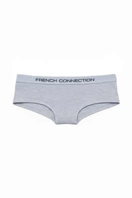 Grey 7 Pack Cotton Ladies Hipster Full Briefs