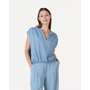 Another Label Aurore denim top -