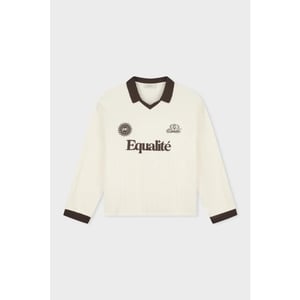 Equalité Ash knit longsleeve polo brown off