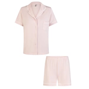By Louise Dames korte pyjama set modal shortama met knoopsluiting