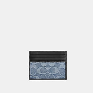 Slim Id Card Case In Loved Signature Denim