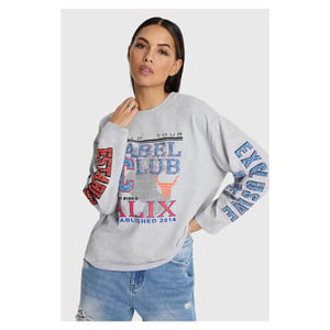Alix The Label Ladies knitted fancy print longsleeve shirt longsleeves 2602879606