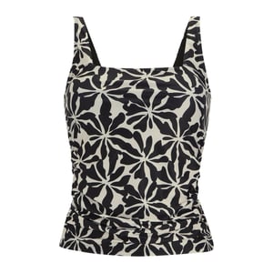 Regatta Dames Loria Abstract Floral Tankini Top (Zwart/Wit)