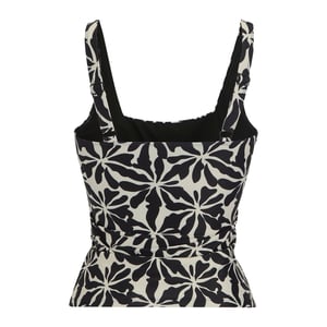 Regatta Dames Loria Abstract Floral Tankini Top (Zwart/Wit)