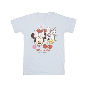 Disney Meisjes Cherry Pie Minnie Mouse & Daisy Katoenen T-Shirt (Wit)