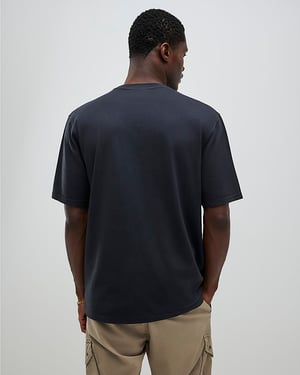 River Island Mens T-Shirt Grey Regular Fit Chest Pocket