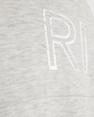 River Island Girls Bomber Jacket Grey RI Waistband