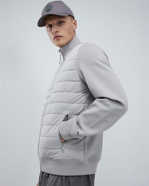 River Island Mens Jacket Grey Funnel Hybrid