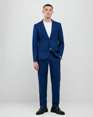 River Island Mens Suit Jacket Blue Slim Fit