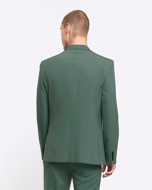 River Island Mens Suit Jacket Green Slim Fit