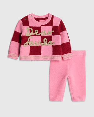River Island Baby Girls Santa Jumper & Leggings Set Nephthys Pink