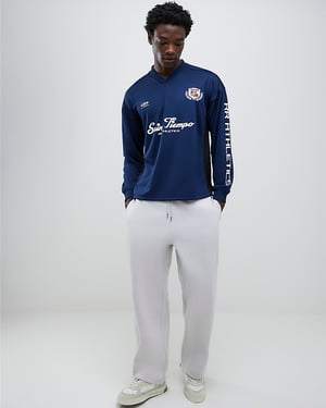 River Island Mens T-Shirt Navy Saint Tiempo Football