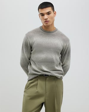 River Island Mens Jumper Green Slim Fit Gradient