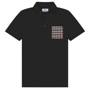 Aquascutum Active Beach Sailor Check Svart Pikétröja