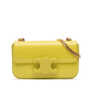 Pre-owned Calfskin Cuir Triomphe Chain Shoulder Bag