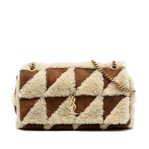 Tweedekans Medium Suede En Schapenvacht Patchwork Jamie Schoudertas
