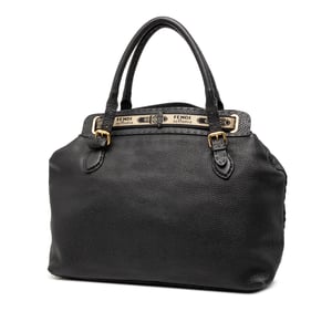 Tweed handschoen Grote Leren Selleria Villa Borghese Tote