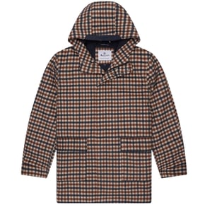 Aquascutum Active Wool Hooded Active Coat Club Check Jacket