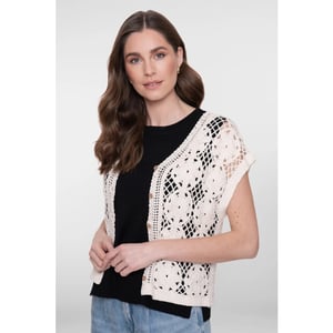 Geisha 64001-10 718 vest crochet ecru