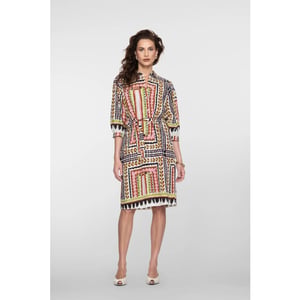Geisha 67105-20 718 dress ecru/pink/cactus