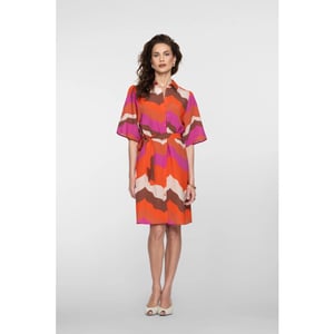 Geisha 67103-20 718 dress ecru/brown/cassis