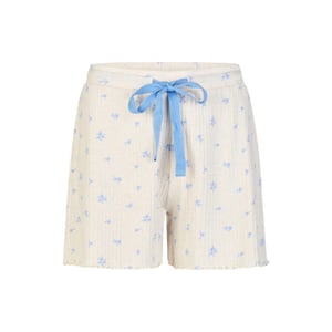By Louise Dames korte pyjama set shortama lichtblauw/wit gebloemd