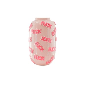 House Vitamin Vase 'fuck' ceramics pink 17x17x27cm