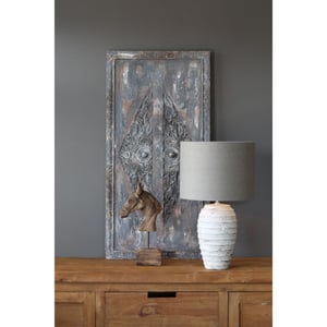 Light & Living Ornament op voet horse hout 25x14x48cm