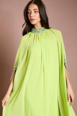 Coast Muse Chiffon Cape Dress