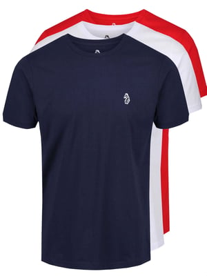 Luke 1977 Men's Johny 3 Pack T-Shirts in Red White Navy