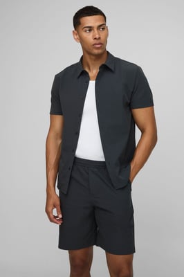 Regular Fit Technical Stretch Shirt & Comfort Short Set