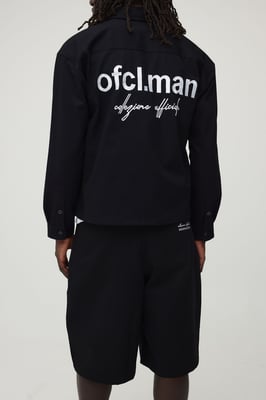 Soft Twill Embroidered Oversized Overshirt & Parachute Short Set
