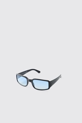 Blue Lens Rectangle Sunglasses