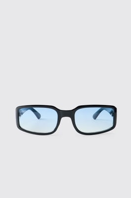 Blue Lens Rectangle Sunglasses
