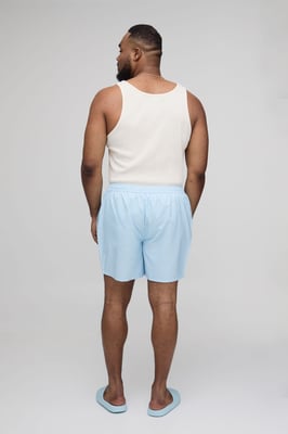 Plus Man Placement Print Mid Length Swim Shorts