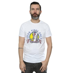 Disney Heren The Lion King Rafiki Alleen Goed Vibes T-shirt (Wit)